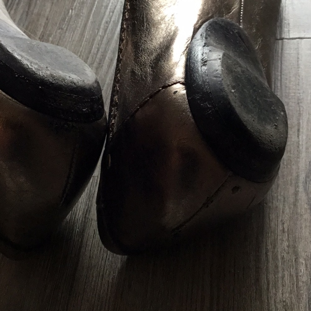 CHLOE  bronze gold leather ballet flats - Picture 5 of 5
